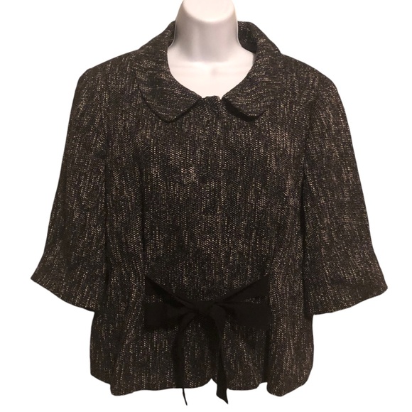 Talbots Jackets & Blazers - TALBOTS Women’s Petite Black Tweed, 3/4‎ Sleeve Jacket Blazer - Size 16 Petite